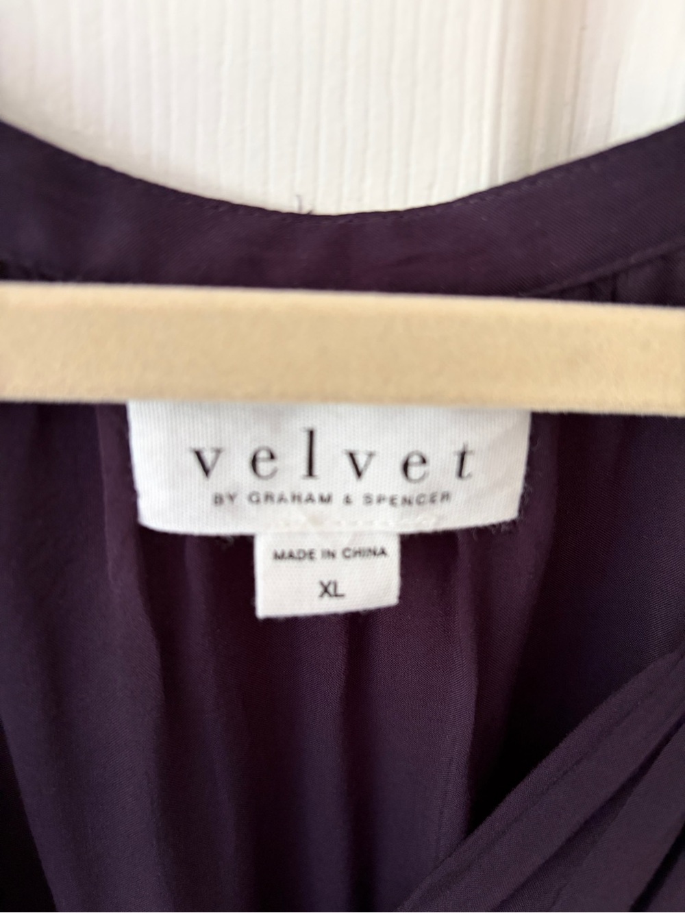 Velvet by Graham & Spencer Plum Button-Front Long Sleeve Blouse - Picture 3 of 4
